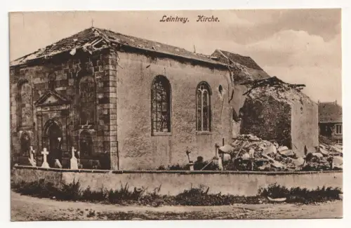 Leintrey. Kirche. jahr 1915. Feldpost