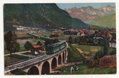 Mittenwald. Partie an der neuen Bahn.