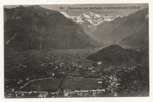 Panorama von Interlaken, vom Harderkulm (1216 m). jahr 1909