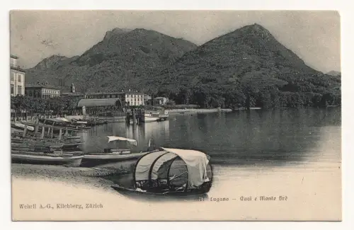 Lugano. Quai e Monte Bre. jahr 1907