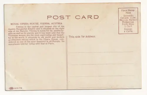 Royal Opera House, Vienna, Austria.