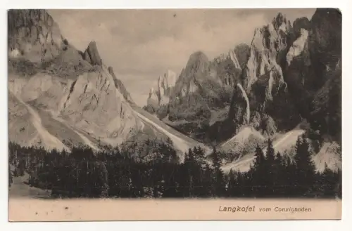 Langkofel vom Convinboden. Alte Ansichtskarte