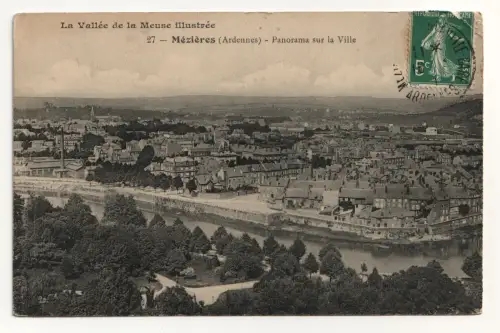 La Vallee de la Meuse illustree. Mezieres Ardennes Panorama sur la Ville 1911