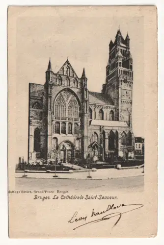 Bruges. La Cathedrale Saint-Sauveur. jahr 1904