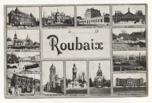 Le Musee. Le Palais de Justice. Roubaix. jahr 1915. Feldpost