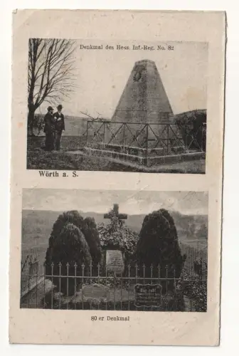 Denkmal des Hess. Wörth. a. S. jahr 1915. Feldpost