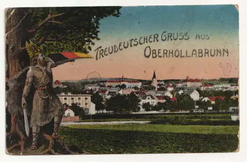 TREUDEUTSCHER GRUSS AUS OBERHOLLABRUNN. jahr 1917