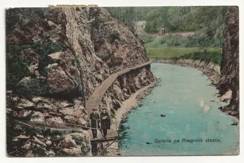Galerie na Riegrově stezce. Alte Ansichtskarte