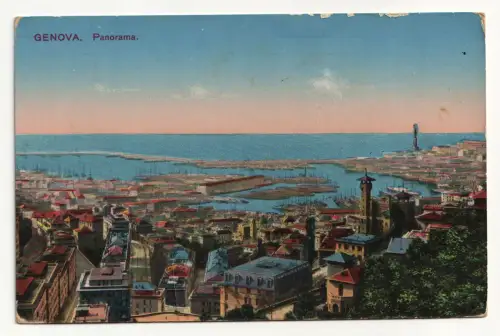 GENOVA. Panorama. jahr 1914