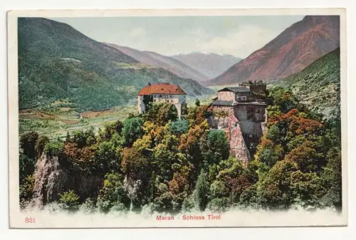 Meran - Schloss Tirol. Alte Ansichtskarte