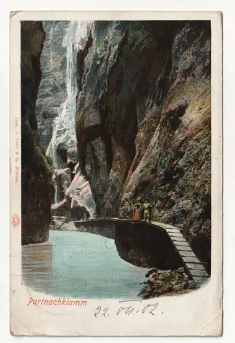 Partnachklamm. jahr 1902