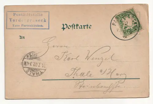 Partnachklamm. jahr 1902