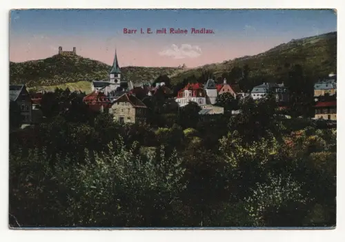 Barr i. E. mit Ruine Andlau. 1916. Militar stempel Preussisches 29