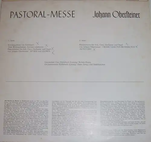 Johann Obersteiner Pastoral-Messe,