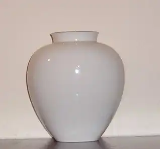 Manufaktur Chiemsee Blumenvase handgemalt 1033 Heinrich  H & G Selb Bavaria Germany m. Goldrand 3