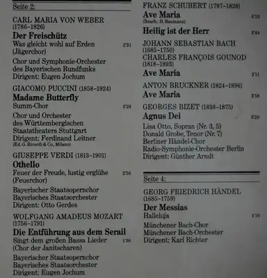 Beliebte Opernchöre: Nabucco; Lohengrin; Aida `78 3 LP Box