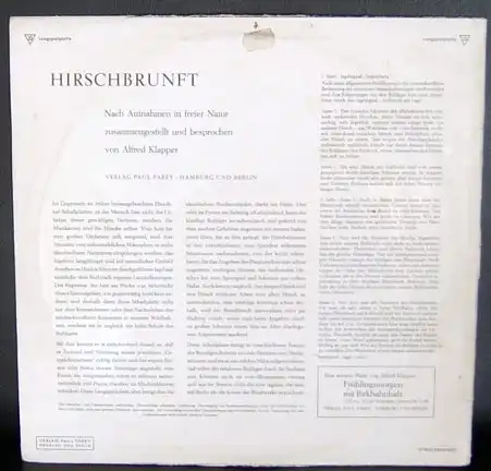 Hirsch-Brunft – Alfred Klapper Aufnahmen in freier Natur & Jagdsygnale