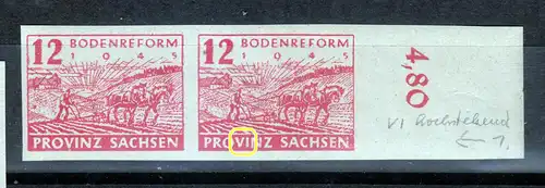 Provinz Sachsen Mi 86 Plattenpfehler