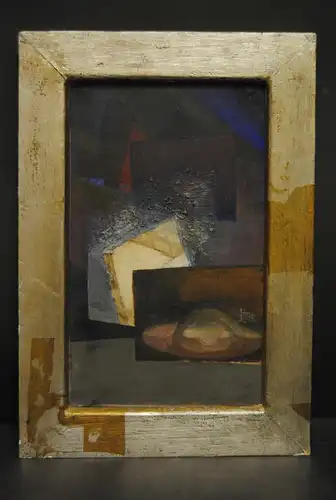 Kath? - Abstrakte Komposition - Öl auf Pappe - 1986