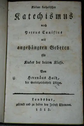 Haid - Kleiner katholischer Katechismus - 1813