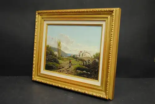 Donnini, Emilio - Italienische Landschaft - Ölbild - Ca. 1850