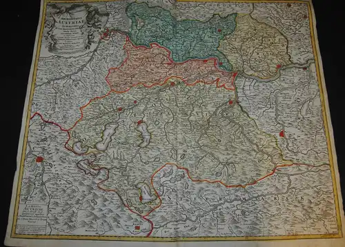 Karte von Oberösterreich, Koloriert – 1740 – Kupferstich Nürnberg Homann