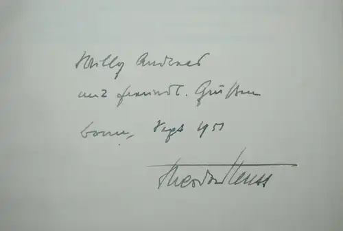 Heuss – Sonderdruck mit eigenhändiger Widmung mit Unterschrift 1951