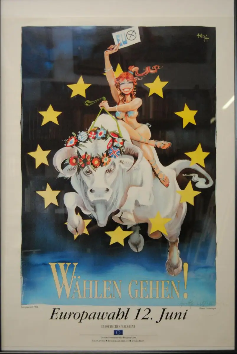Horst Haitzinger - Europawahl 12. Juni 1994 - Plakat - signiert - Rarität 0