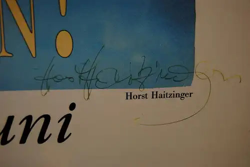 Horst Haitzinger - Europawahl 12. Juni 1994 - Plakat - signiert - Rarität