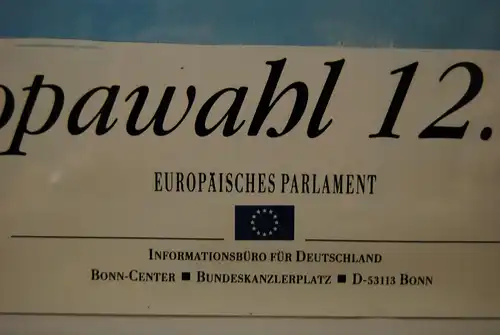 Horst Haitzinger - Europawahl 12. Juni 1994 - Plakat - signiert - Rarität