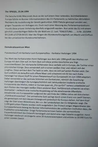 Horst Haitzinger - Europawahl 12. Juni 1994 - Plakat - signiert - Rarität