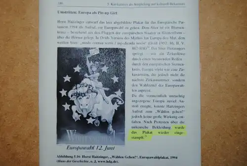 Horst Haitzinger - Europawahl 12. Juni 1994 - Plakat - signiert - Rarität