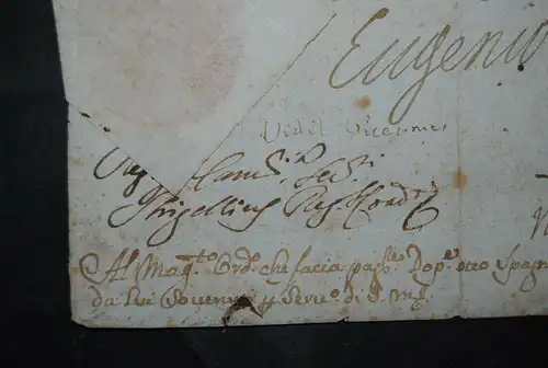 Eugen, Prinz v. Savoyen - Brief mit eigenhänd. Unterschrift -  Mailand 1709