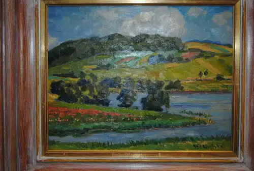 Otto Westphal - "Reife Felder" - Öl auf Hartfaserplatte - nach 1945