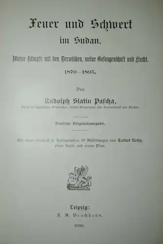 Slatin Pascha - feuer und Schwert im Sudan - Leipzig 1896
