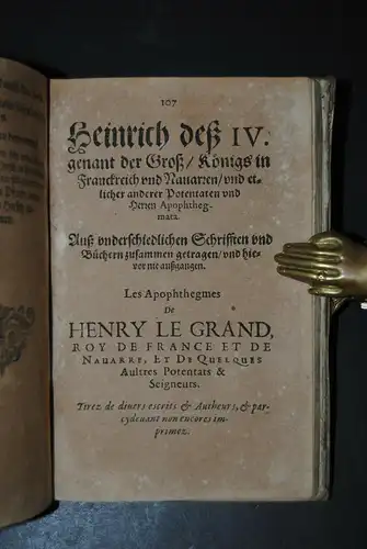 Zincgref - Der teutschen Scharpfsinnige Sprüch - 1628-31