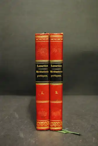 Lamartine - Méditations poétiques, 2 Bände - Paris 1825 - Hübsch gebunden