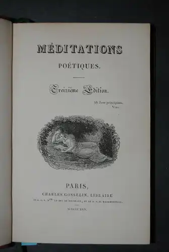 Lamartine - Méditations poétiques, 2 Bände - Paris 1825 - Hübsch gebunden