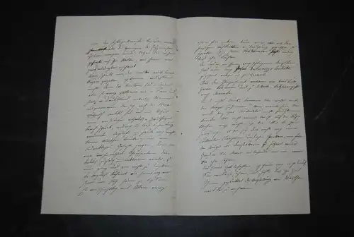 Flotow - Komponist - Eigenh. Brief mit Unterschrift. 3 und 1/2 Seiten - 1858