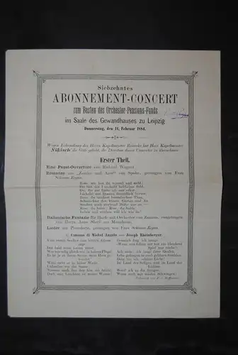 Dietrich - Komponist - Eigenhändiger Brief mit Unterschrift - 1888