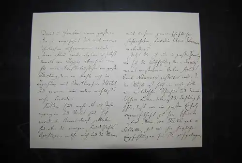 Dietrich - Komponist - Eigenhändiger Brief mit Unterschrift - 1888