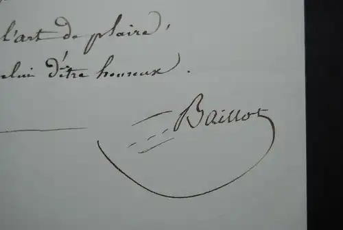 Baillot - Geiger u. Komponist - Eigenh. Albumblatt m. Unterschrift - ca 1820