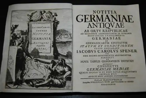 Spener – Notitiae Germaniae antiquae – 1717    4 Karten