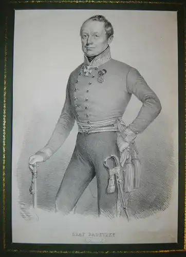 Porträt von Feldmarschall Radetzky - Lithographie - 1848
