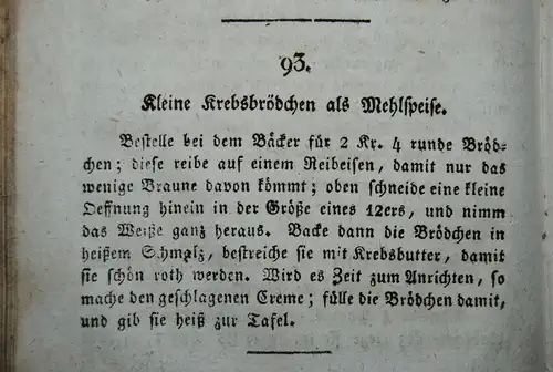 Siebel - Neues praktisch bearbeitetes Kochbuch - Würzburg 1818