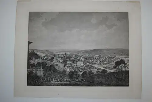 Esslingen a. Neckar - Stahlstich - Nürnberg um 1850