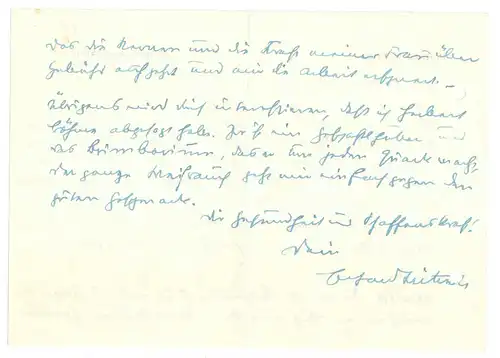 Wittel Erhard - Eigenhändiger Brief mit Unterschrift