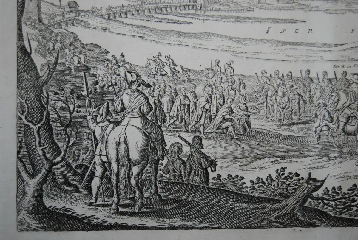 Kupferstich - München - Monachium regi Suecorum - um 1650 3