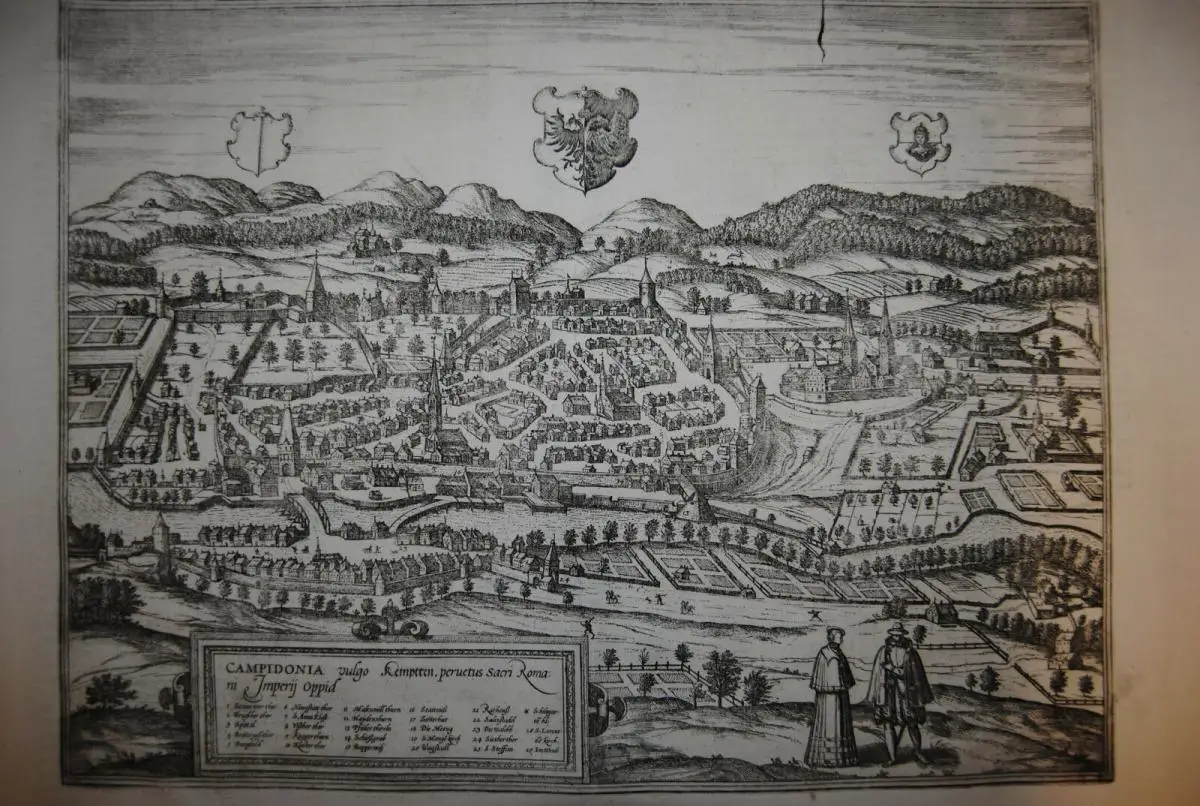 Braun u. Hogenberg - Radierung - Kempten - ca. 1575 0