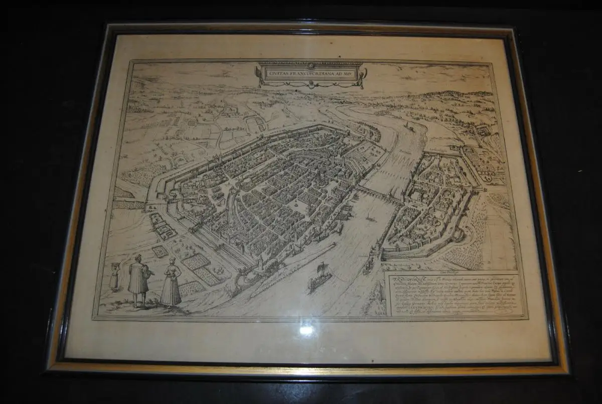 Kupferstich - Braun-Hogenberg - Frankfurt am main - um 1580 0